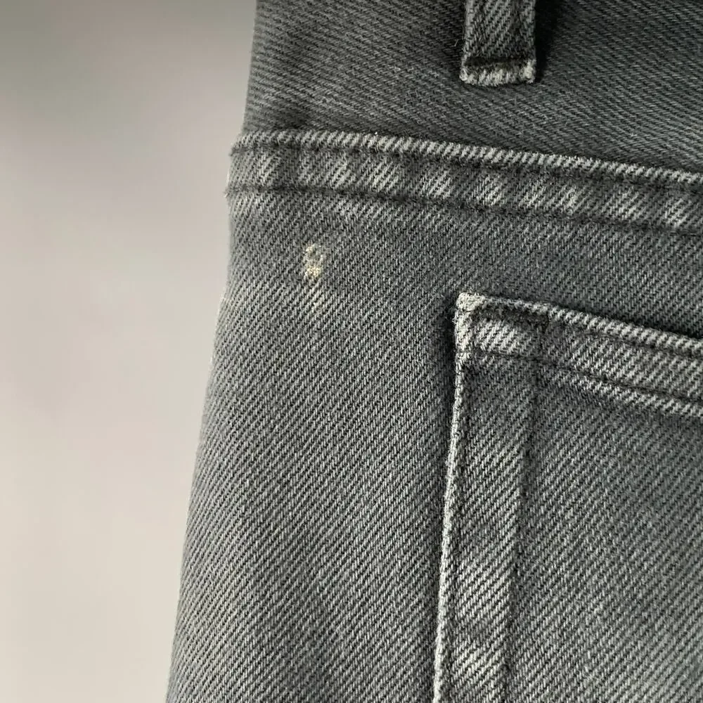 A.P.C. Size 33 Grey Cotton Blend Twill Slim Tapered Button Fly Jeans